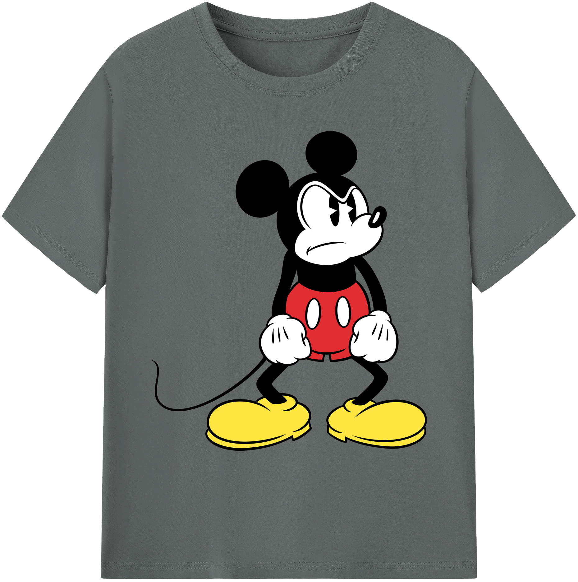 ミッキーマウス Mickey Mouse 綿100％ メンズ半袖Tシャツ｜肌触りやわらか＆通気性